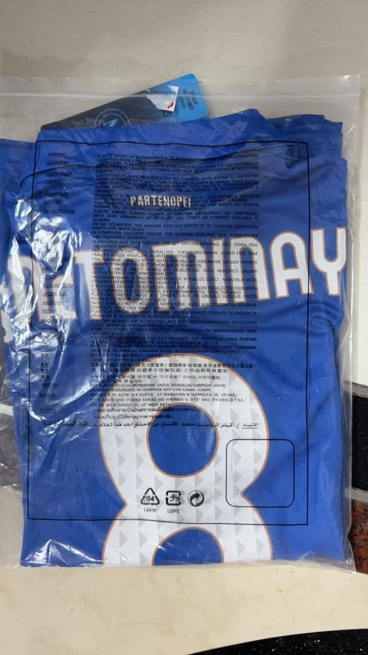 Maglia Napoli home blu Partenopei, ordine reale Goal Mania