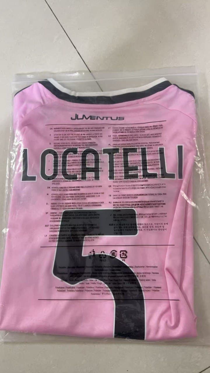 Maglia Juventus third rosa personalizzata LOCATELLI 5, ordine reale Goal Mania